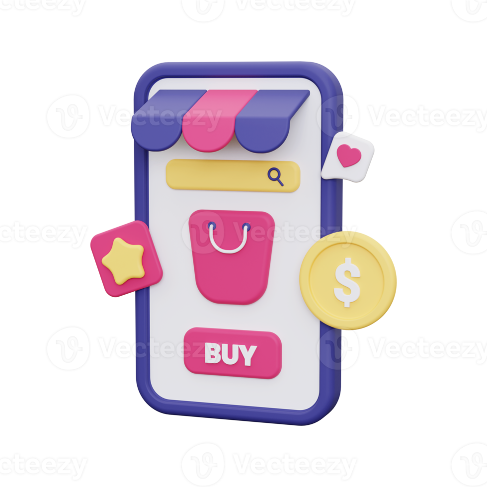 3d Mobile Store icon png
