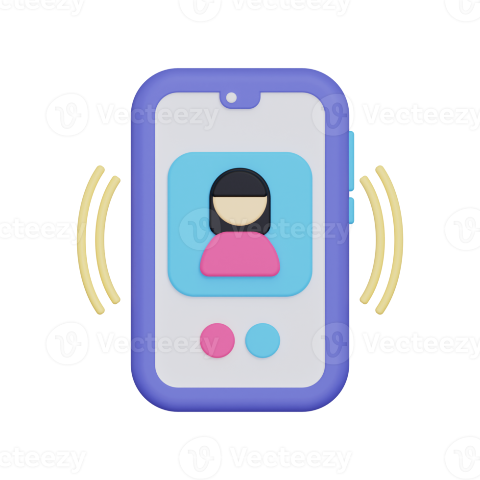 3d incoming call icon png