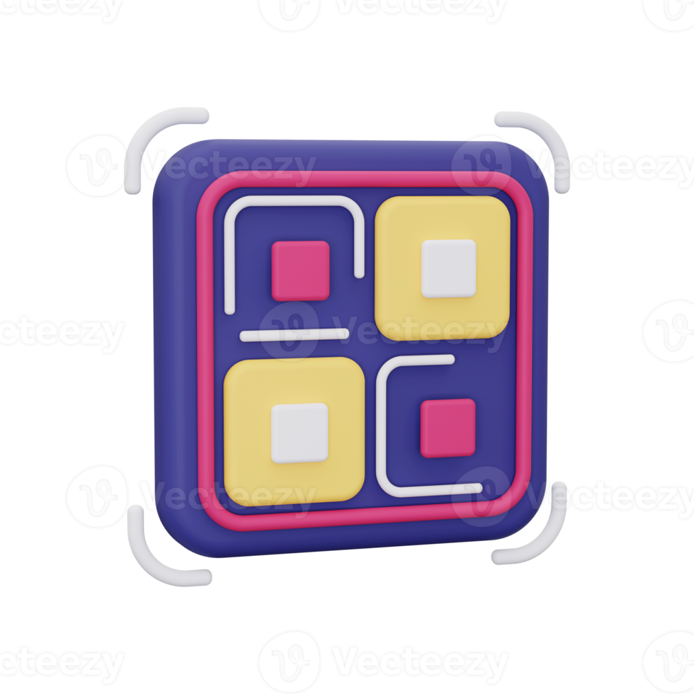 3d barcode icon png