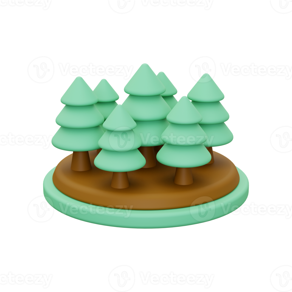 3d forest icon png