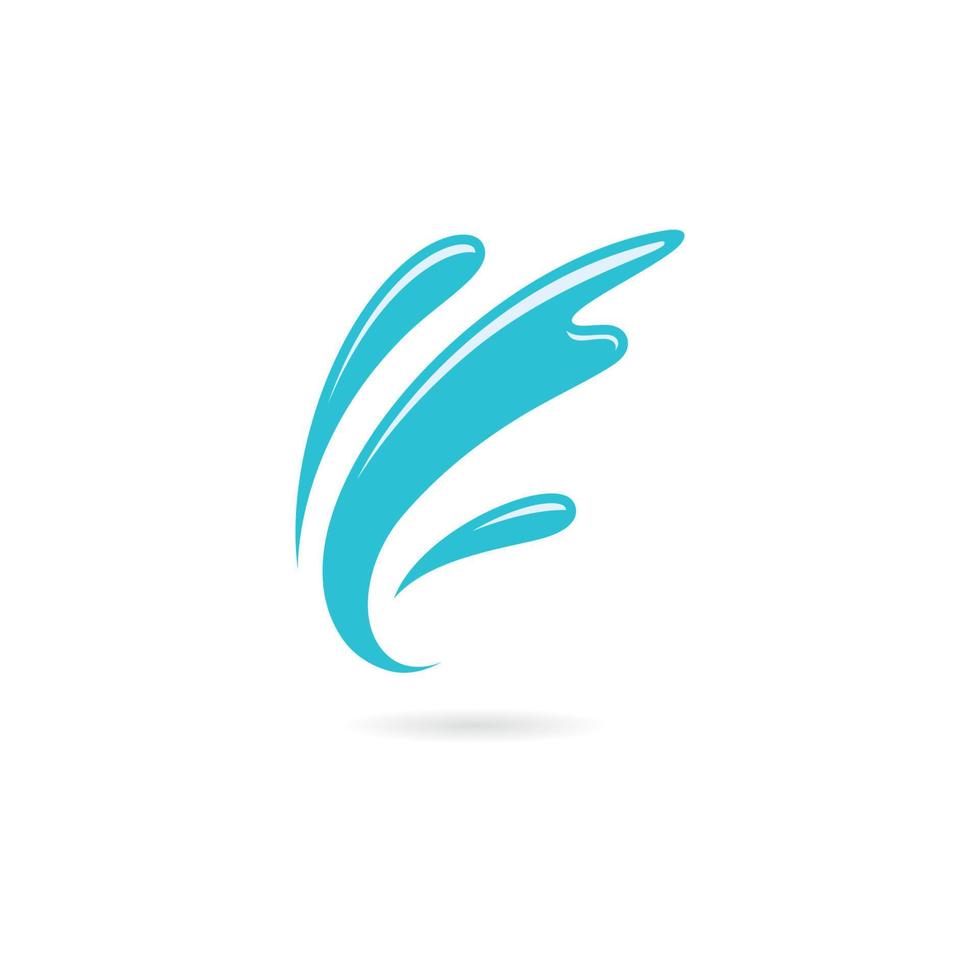 símbolo de salpicadura de agua y vector de plantilla de logotipo de icono