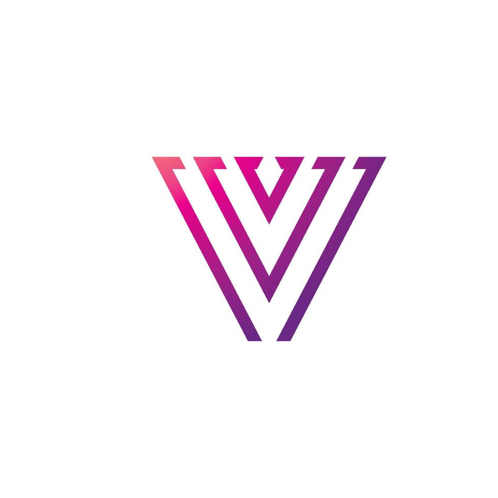 V Line Logo Design and template. Creative X icon initials Line Letters in vector. vector