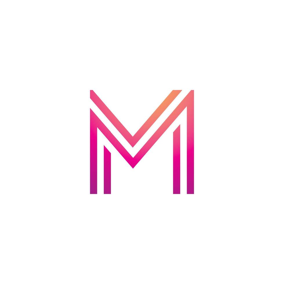 Letter M logo icon design template elements vector