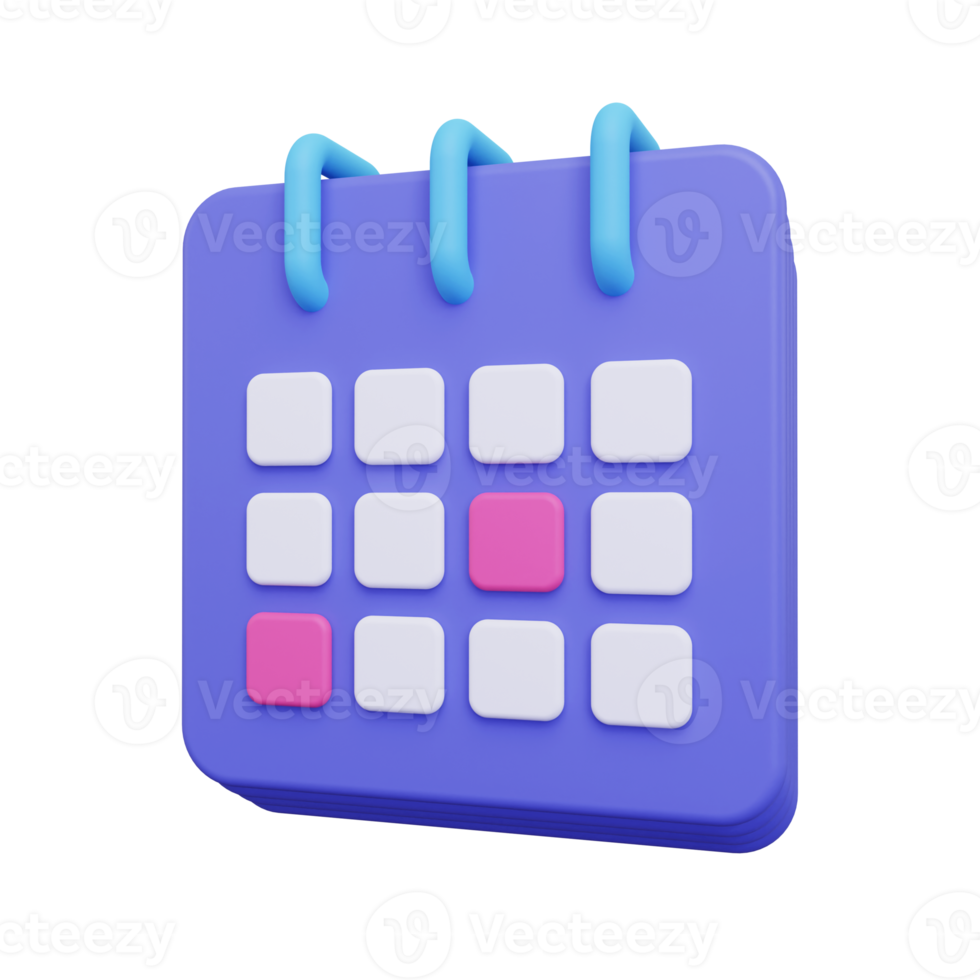 icono de calendario 3d png