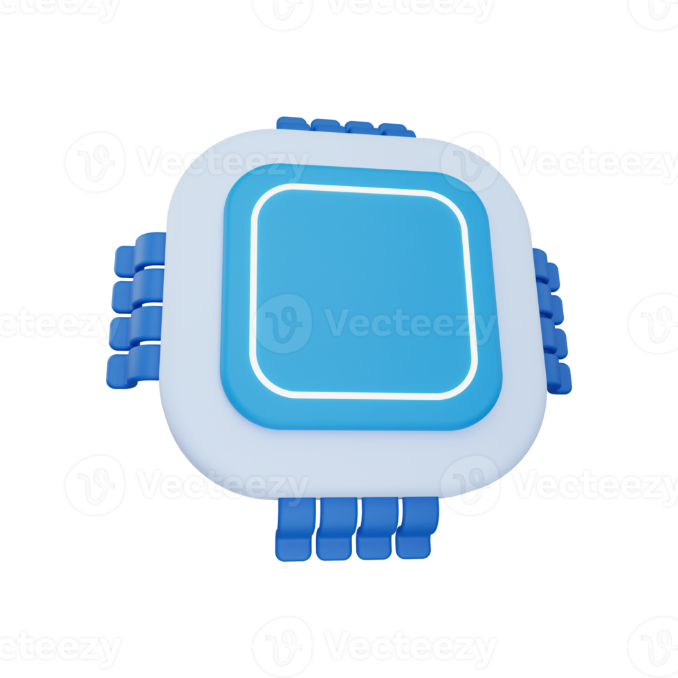 3d computer chip icon png