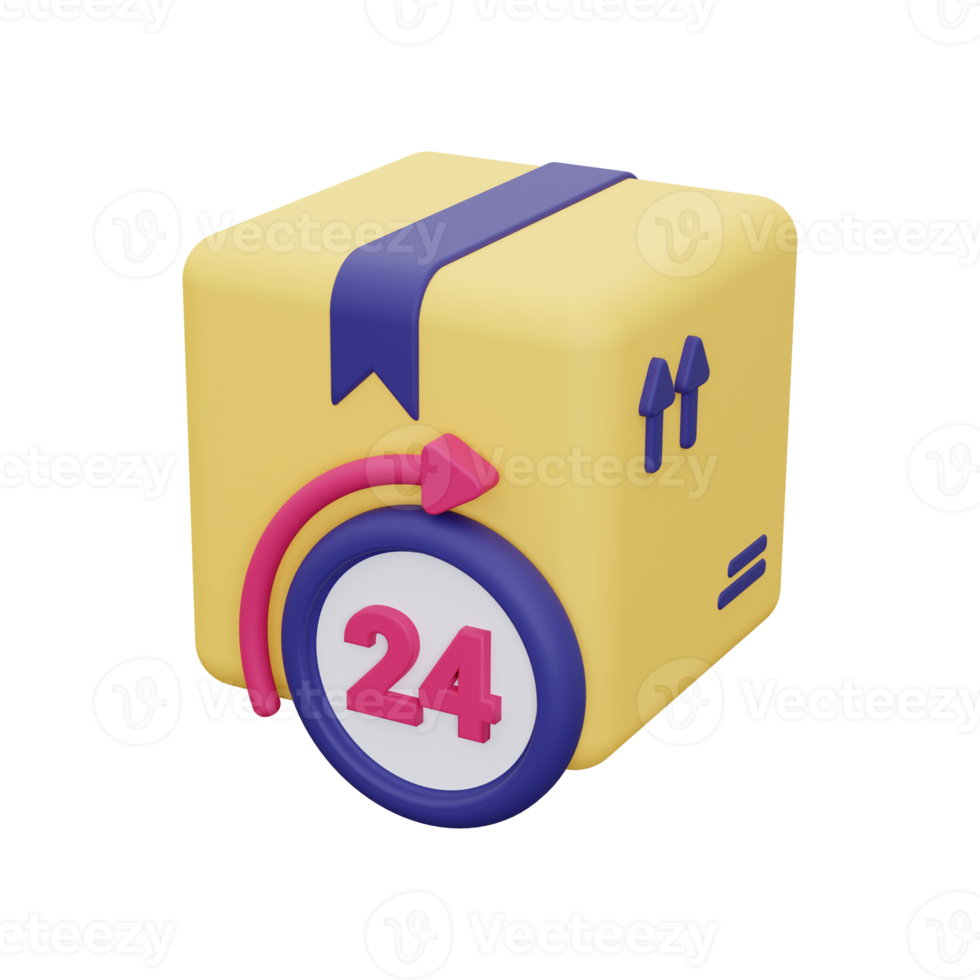 3d 24 Hours Delivery icon png