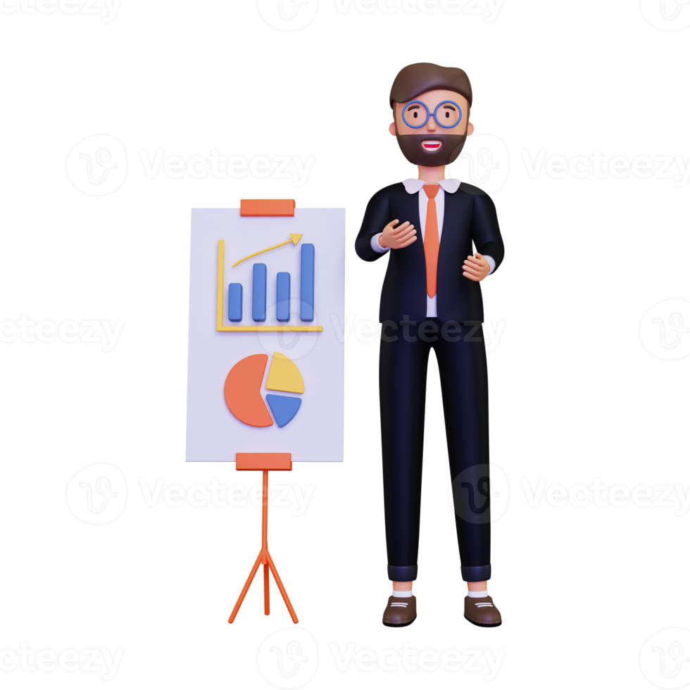 3d Business Analytics Presentation png