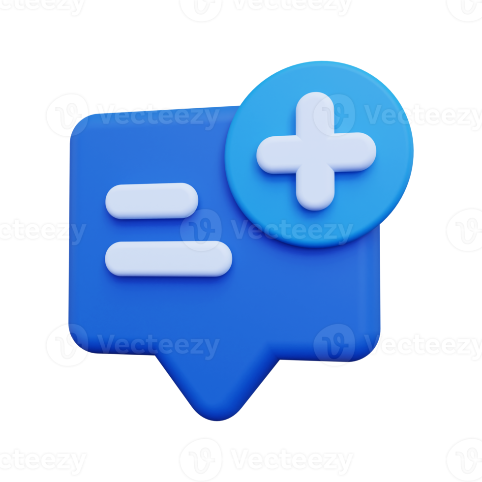 3d Create Chat icon png