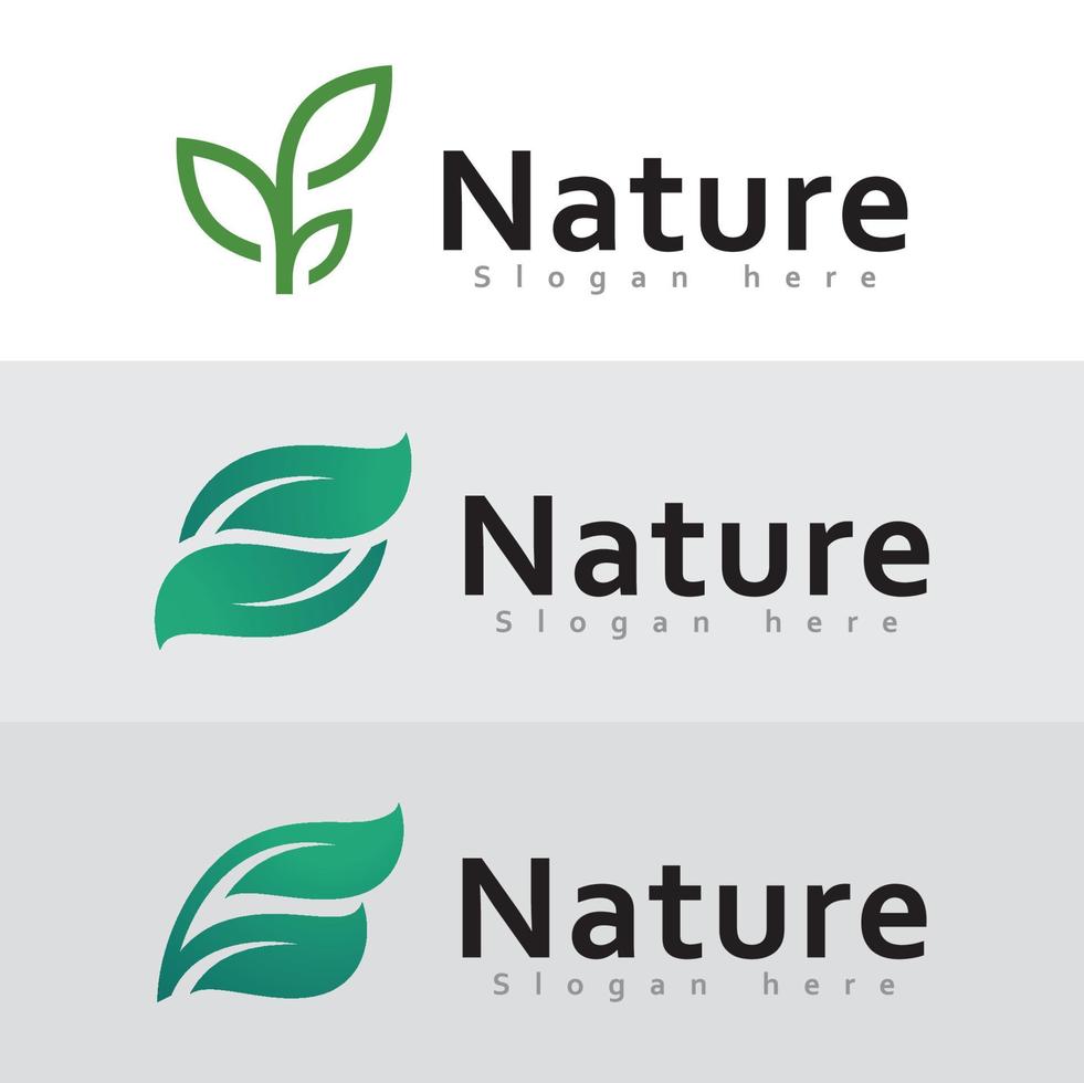 diseño de vector de ecología de elemento de naturaleza de hoja verde