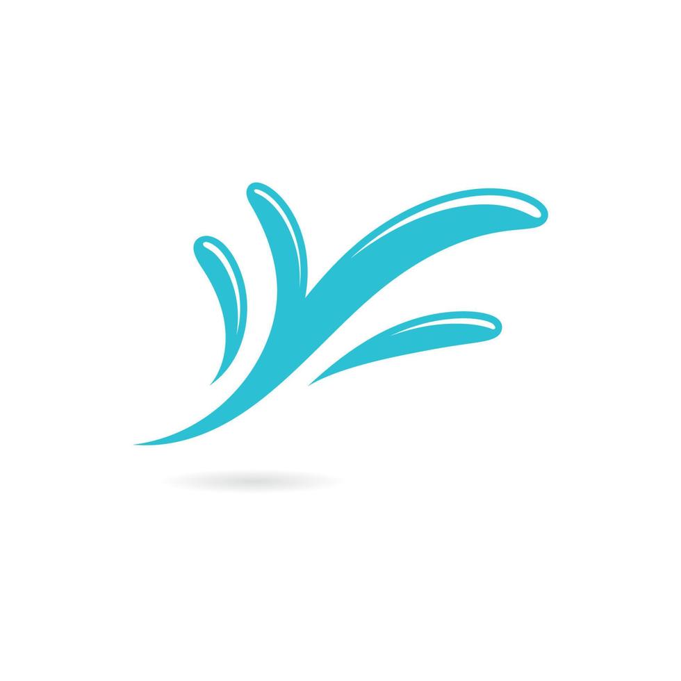 símbolo de salpicadura de agua y vector de plantilla de logotipo de icono