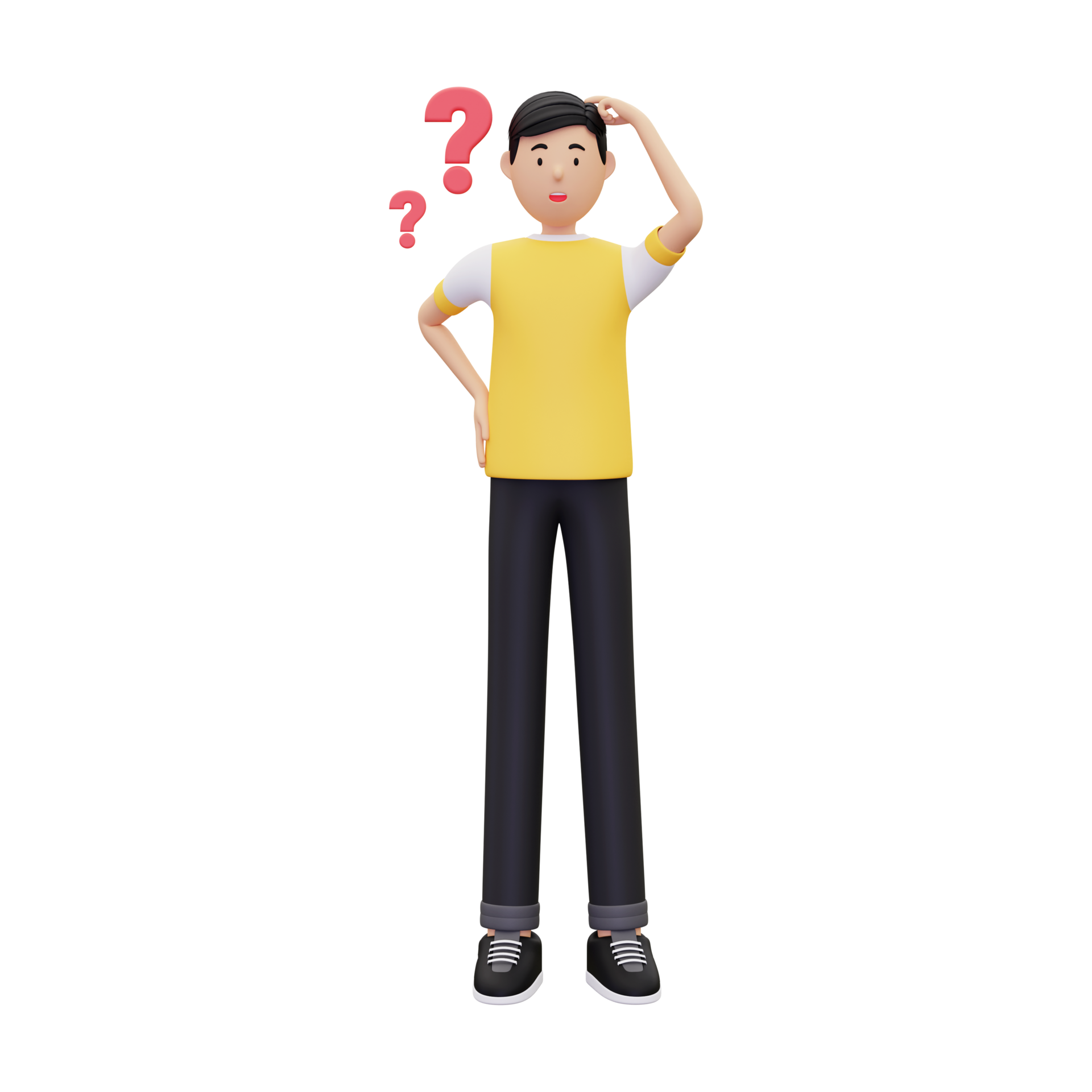 3d Boy Confused 10872811 PNG