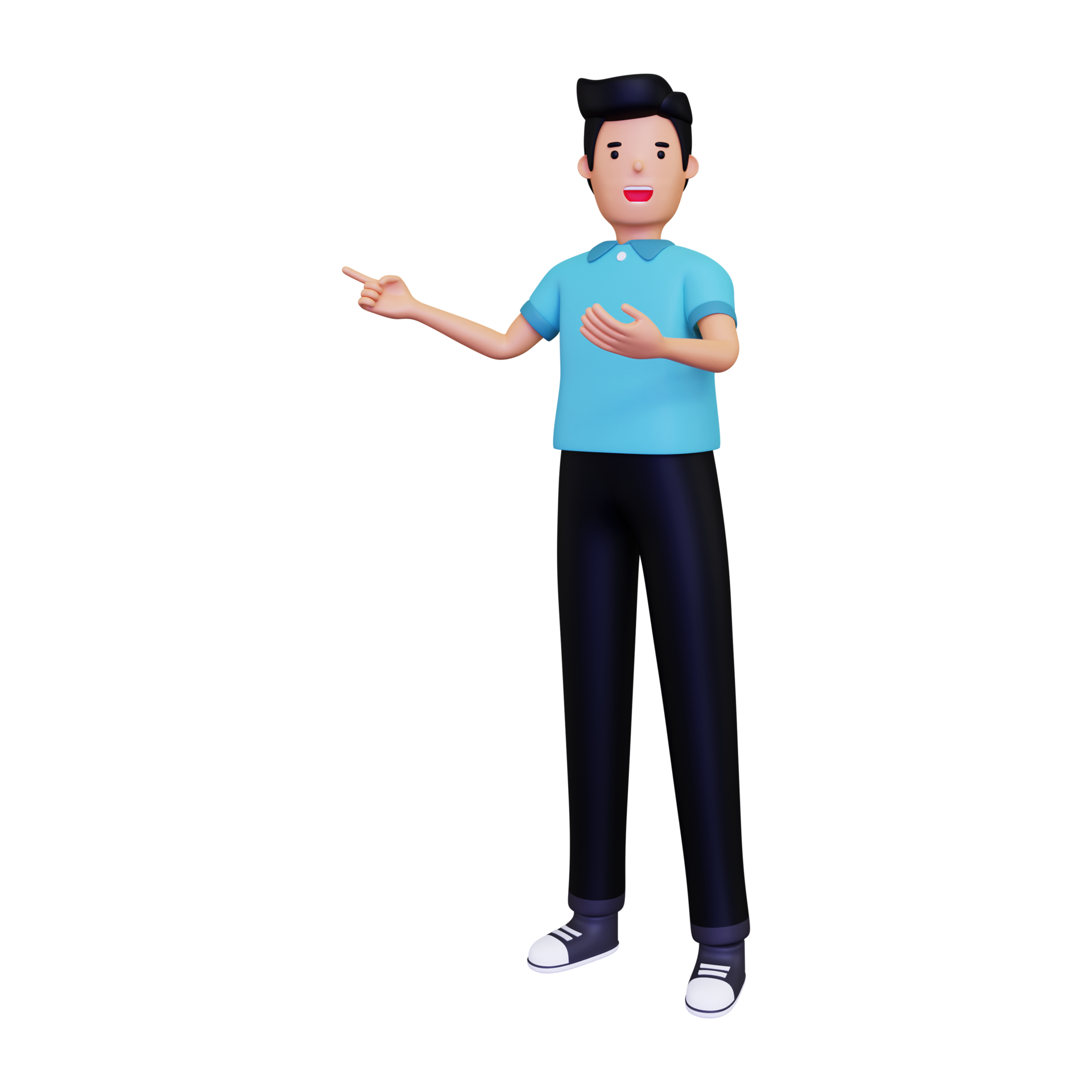 3d masculino personagem dar Está bem placa 24785744 PNG