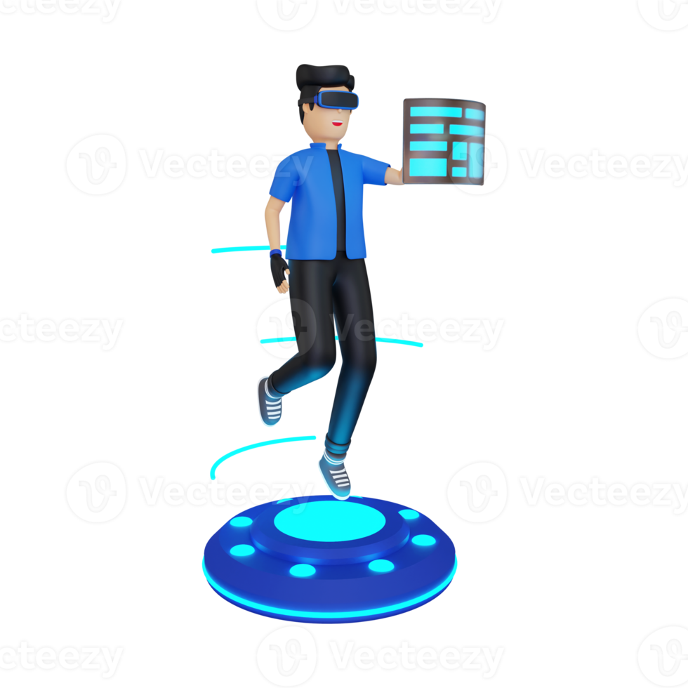 tecnología de metaverso 3d png