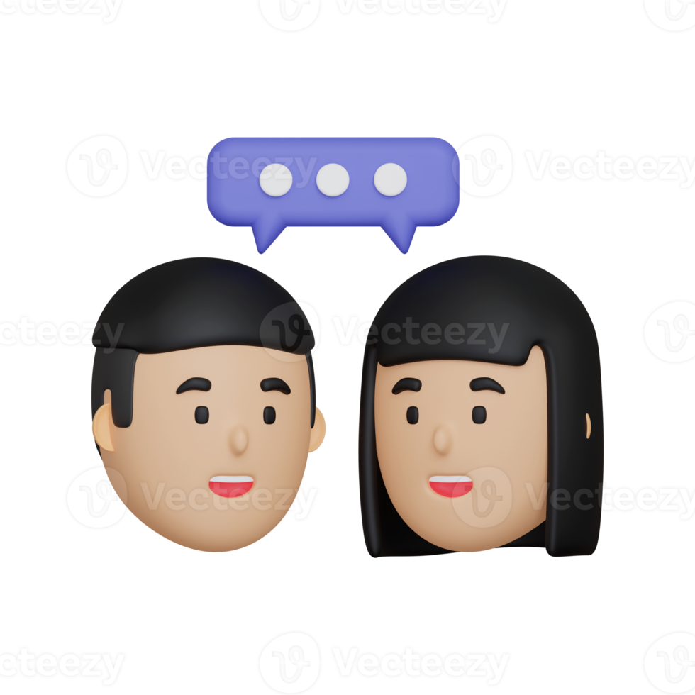 3d People Communication icon png