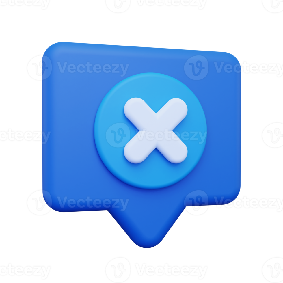 3d Delete Message icon png