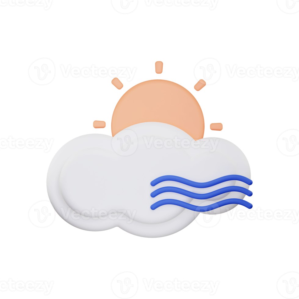 3d Cloudy Weather icon png