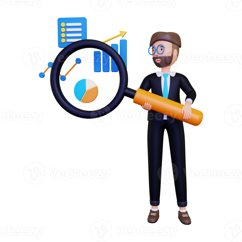 3d gegevens analytics aan het doen toekomst bedrijf voorspelling png