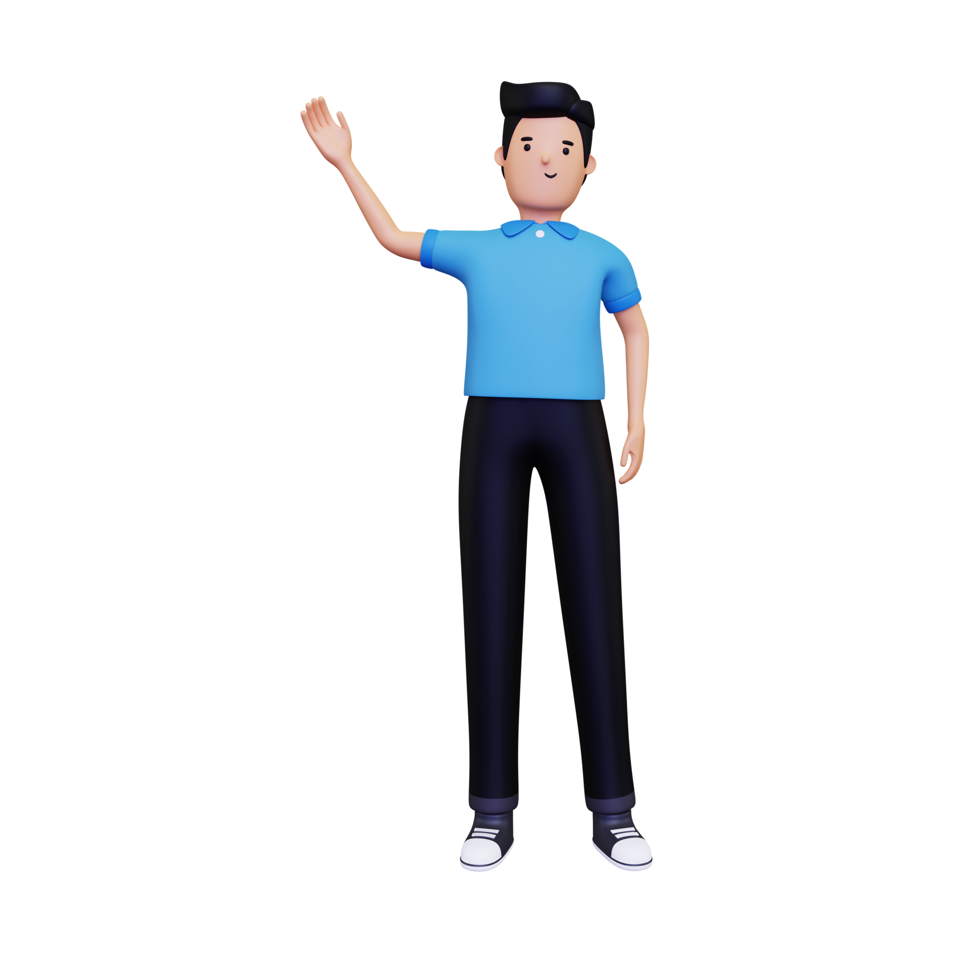 homem 3d acenando com a mão 10872960 PNG