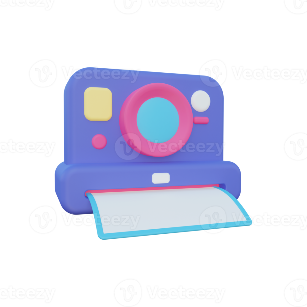 3d instan camera png