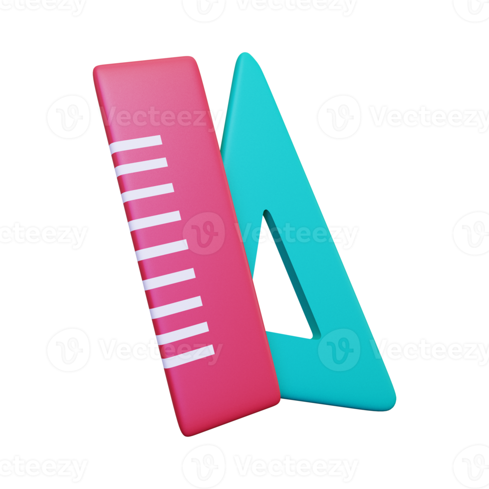3d ruler icon concept png