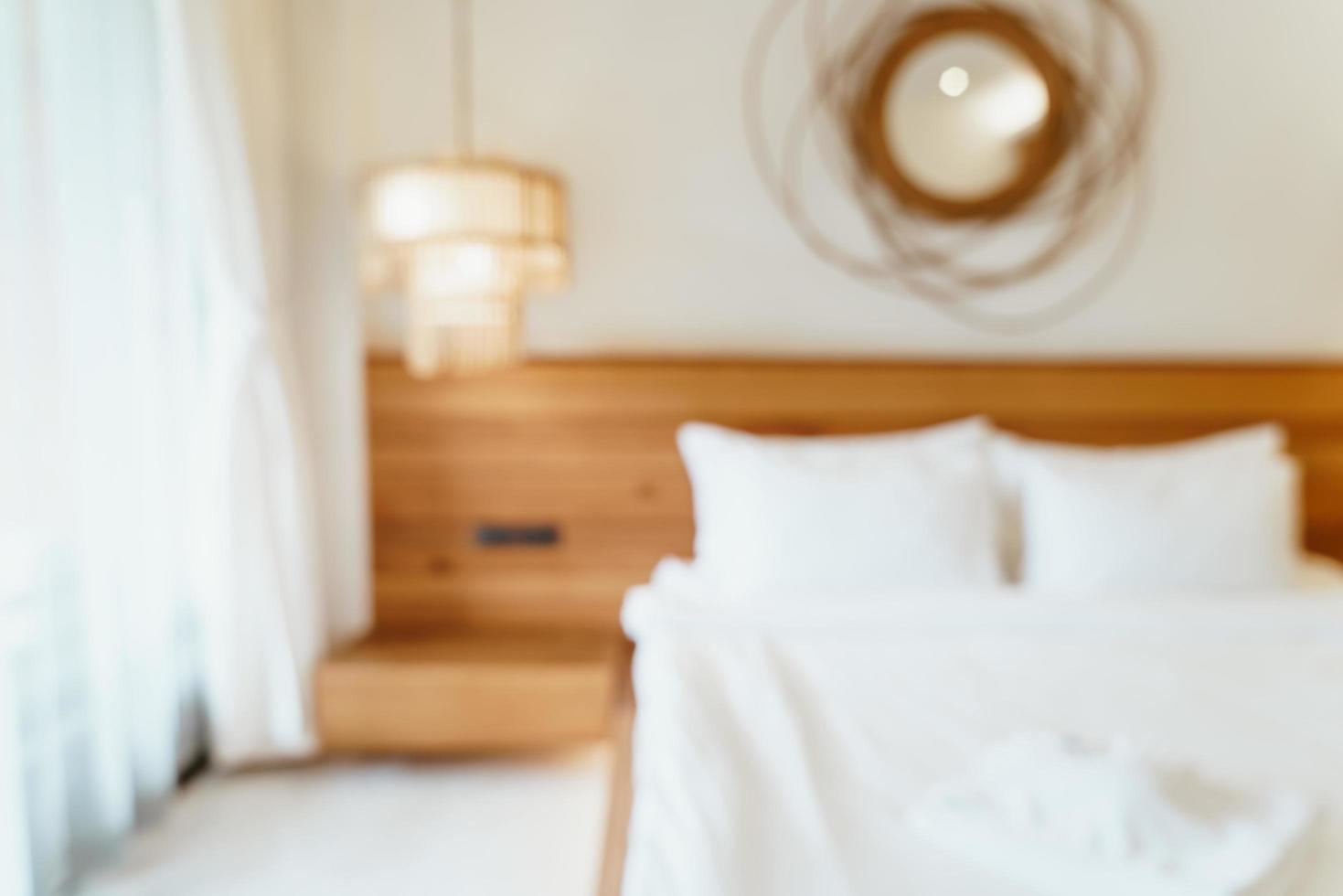 abstract blur bedroom interior for background photo