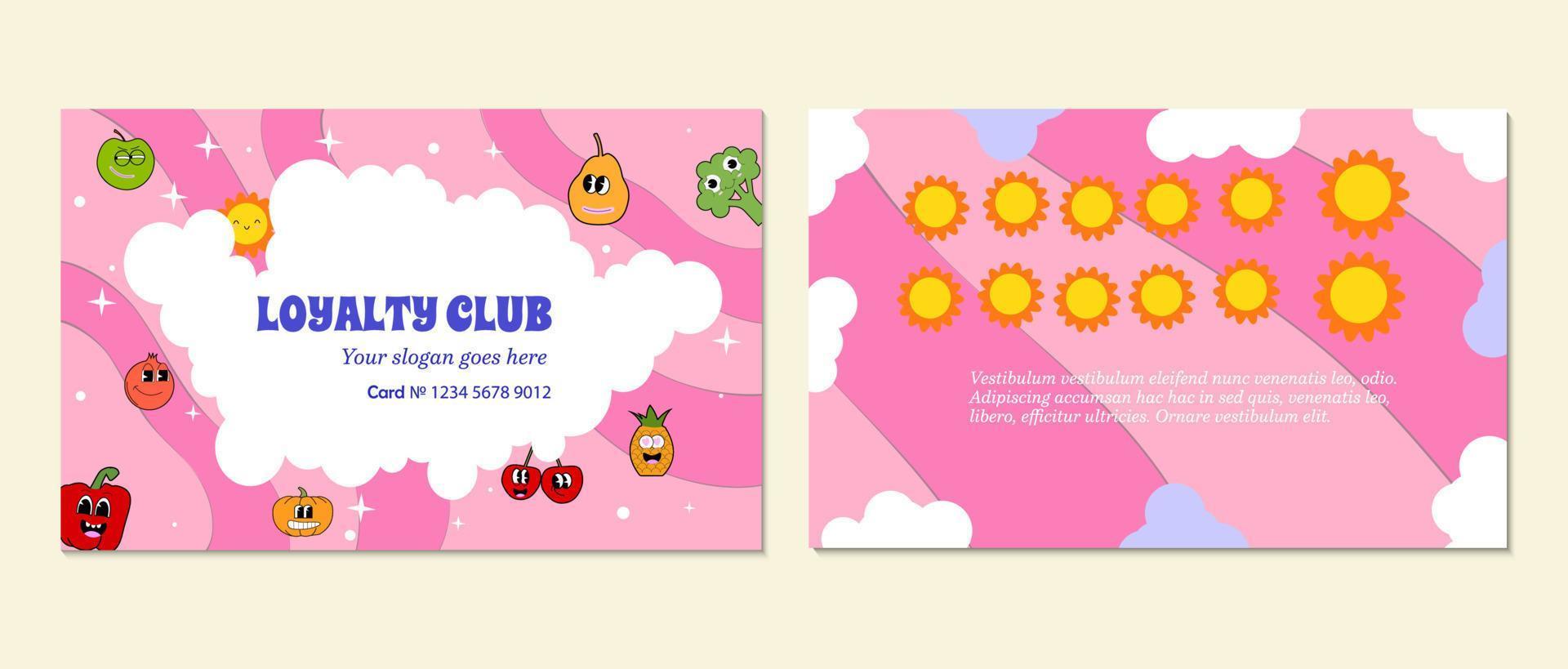 loyalty card for children's business vector