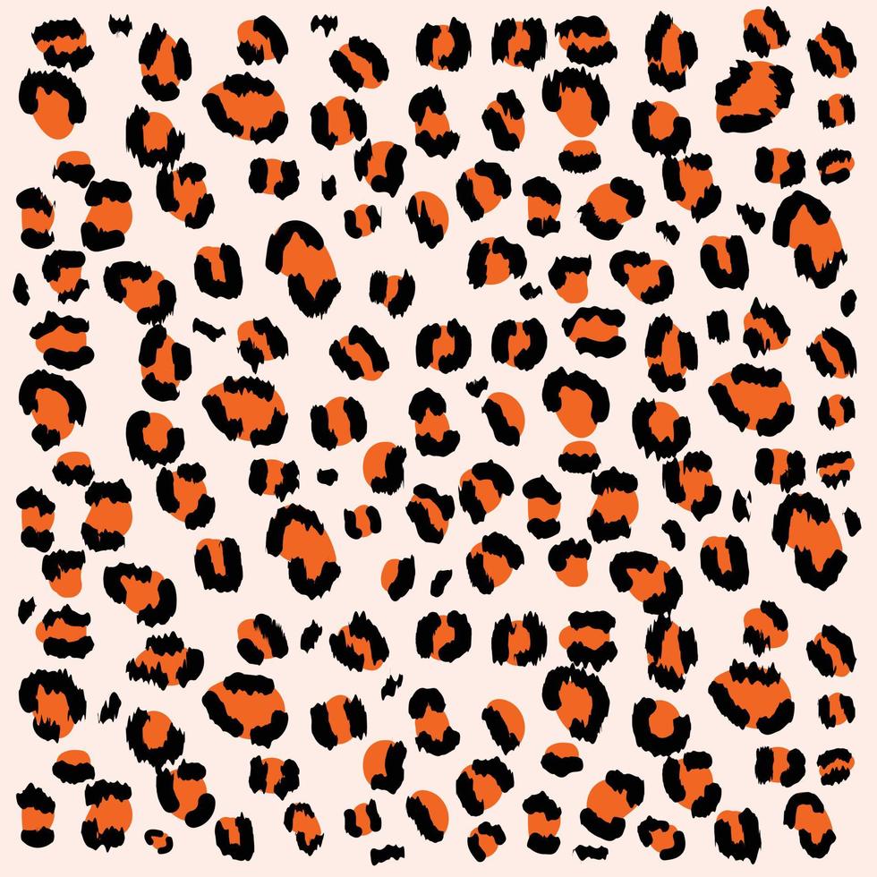 Deep Orange Leopard Pattern animal skin, Africa background, fur texture seamless, Leopard pattern, fur texture, Animal fur seamless patterns leopard vector