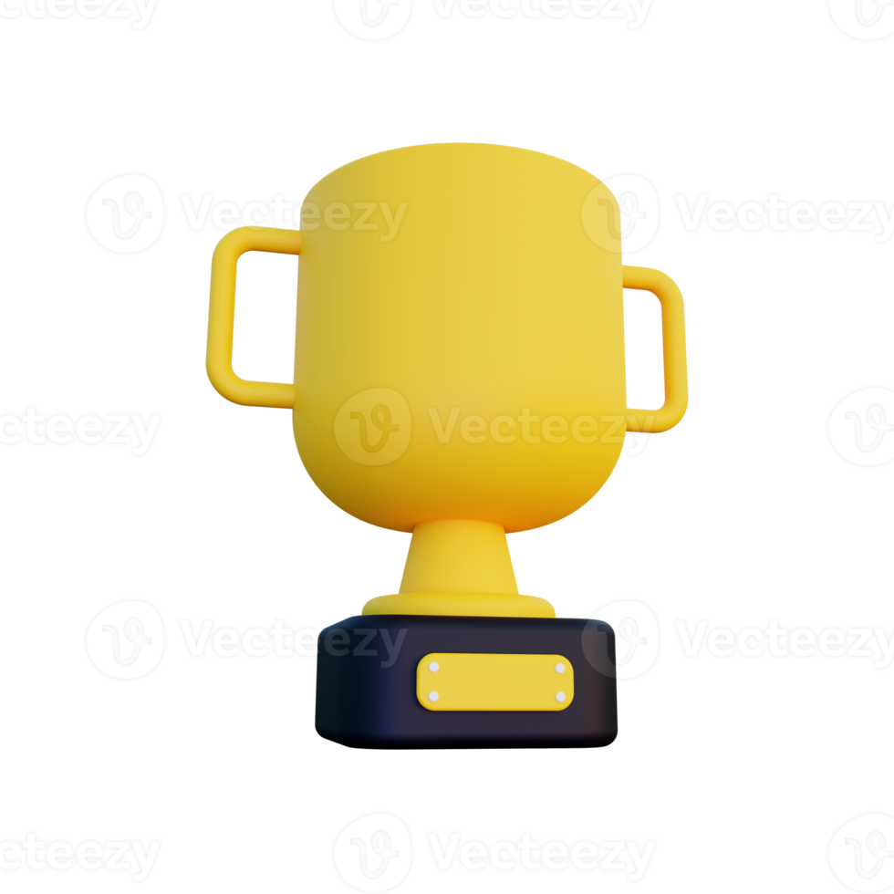 3d golden cup png