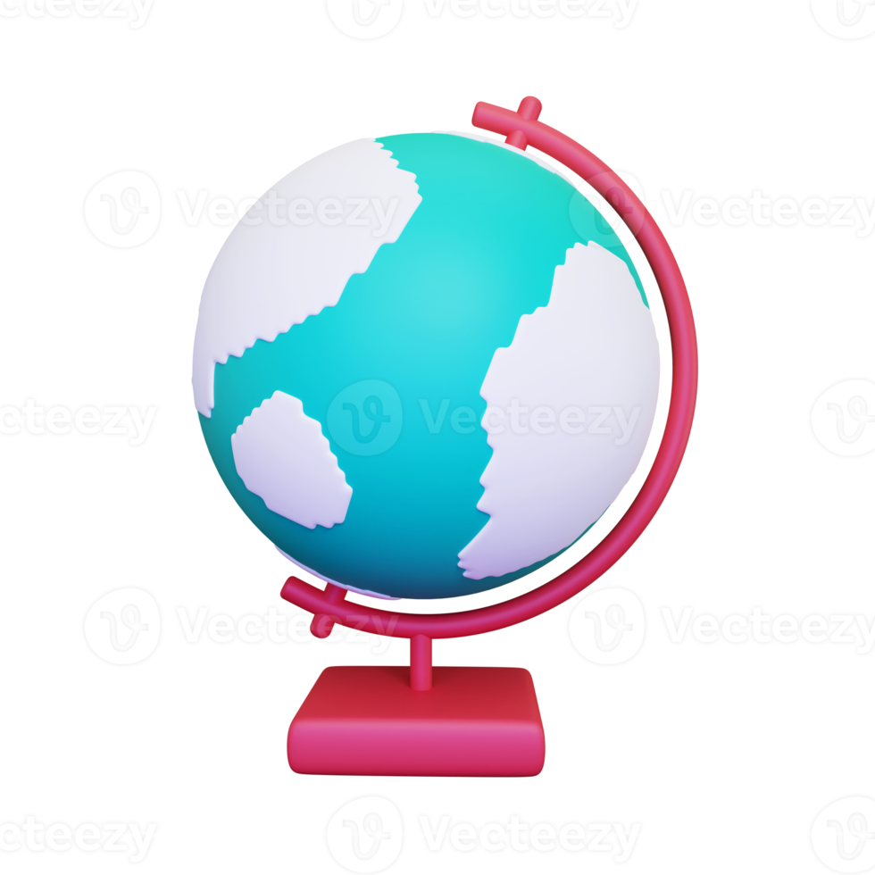 3d geografico globo icona png