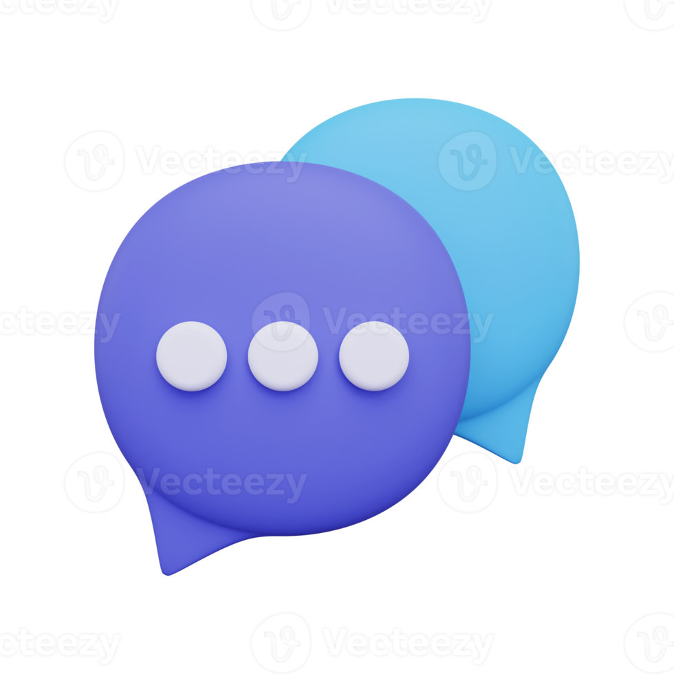 3d Message Bubble icon png