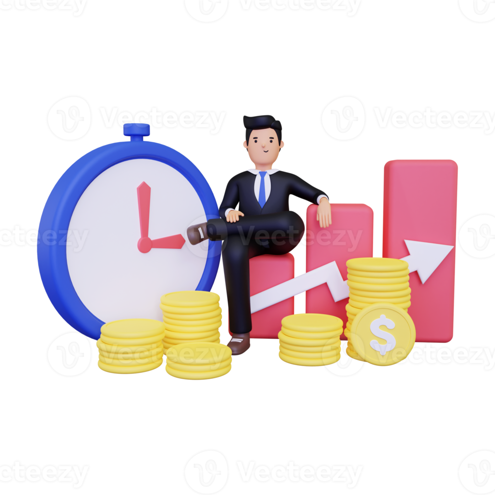 3d Successful businessman png