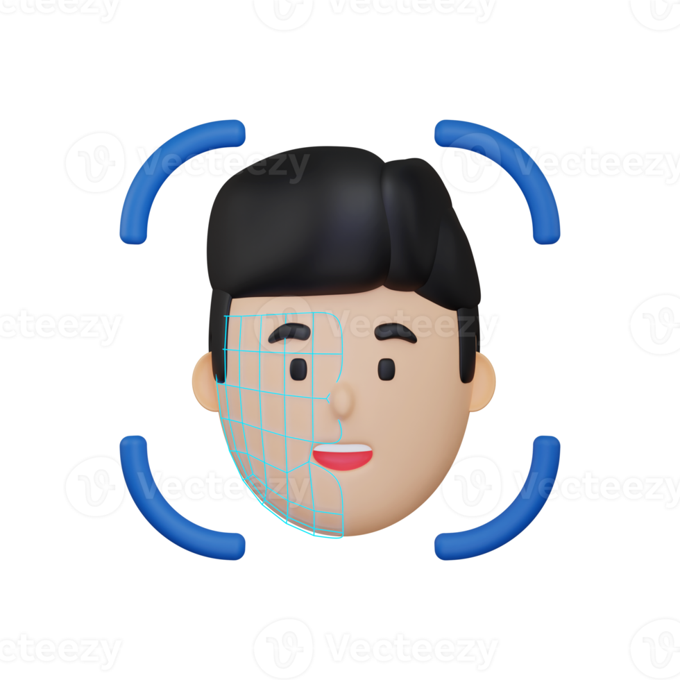 icono de reconocimiento facial 3d png