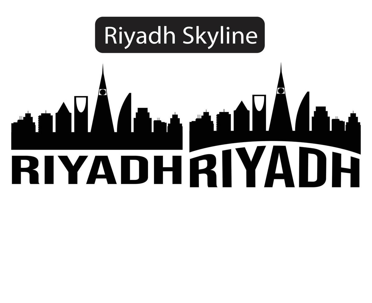 Riyadh City Skyline Silhouette Vector Illustration