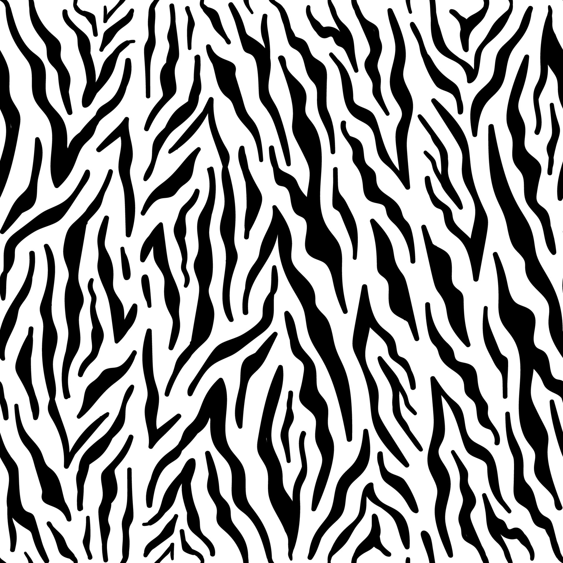 Vector seamless pattern with zebra skin. Black and white zebra stripes
