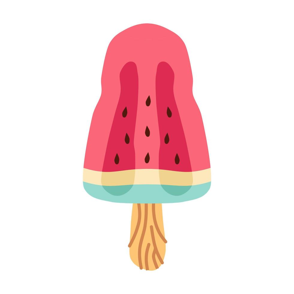 Ice cream in bright cartoon style. Icecream vector in nice colors isolated