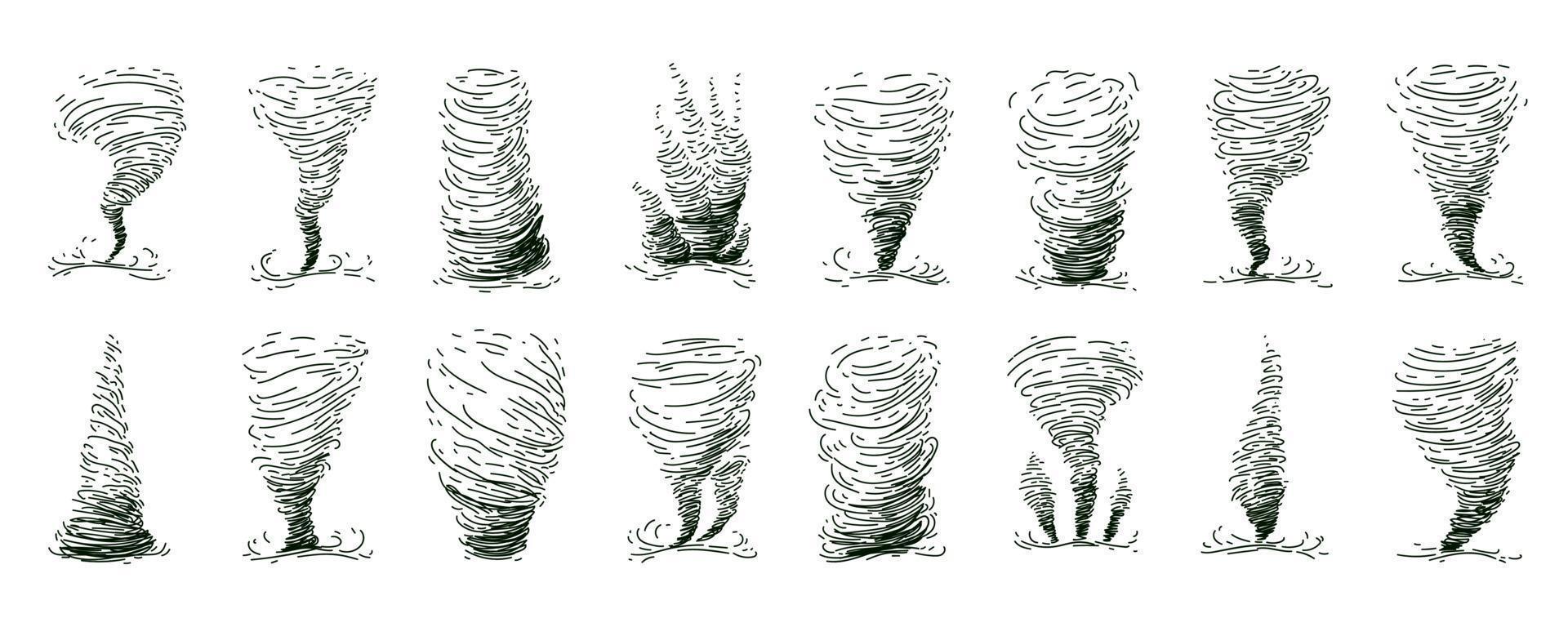 Collection of circle dust spin fast twirl blow eddy blizzard vector