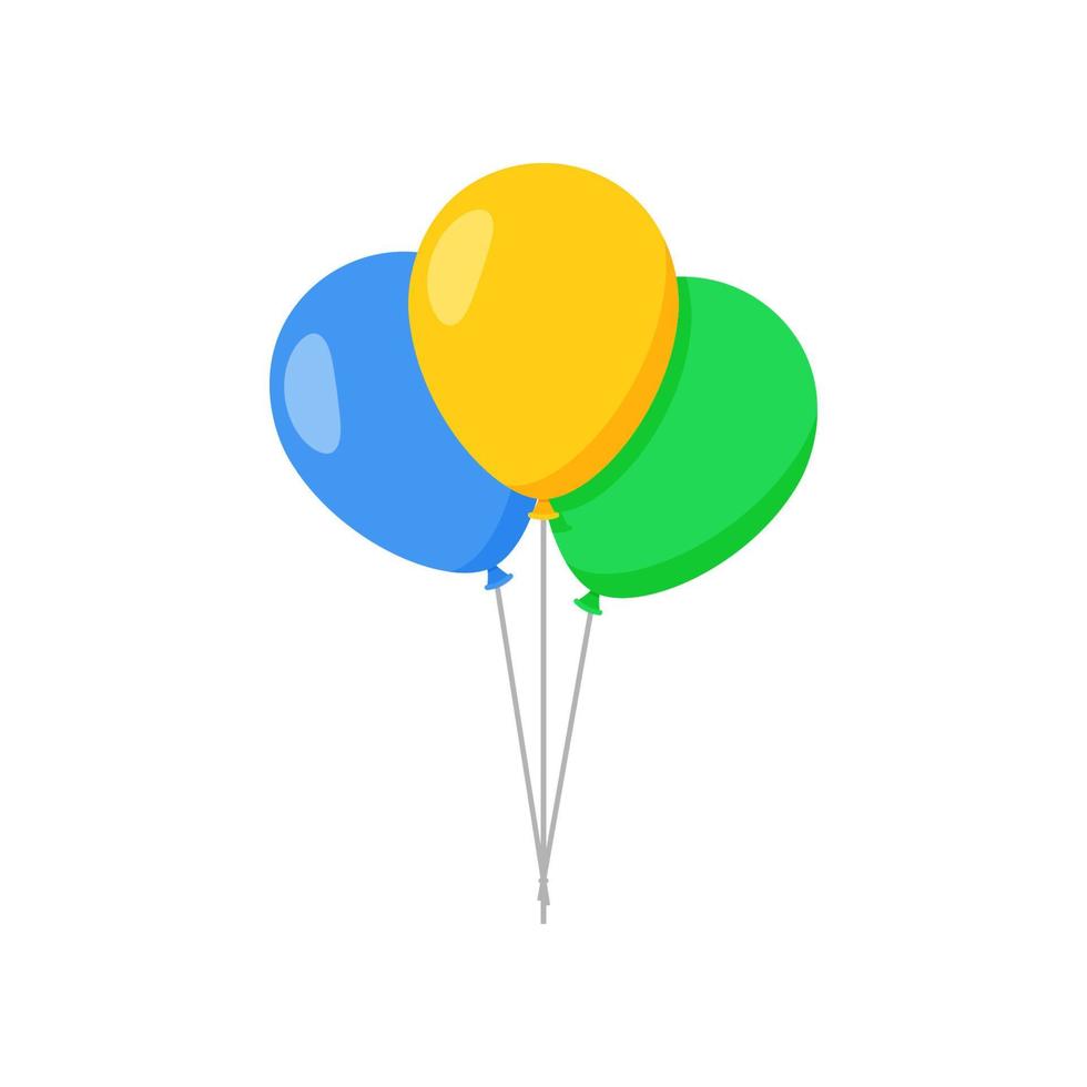 Balloon vector, Balloon flat design isolated on white baackground vector