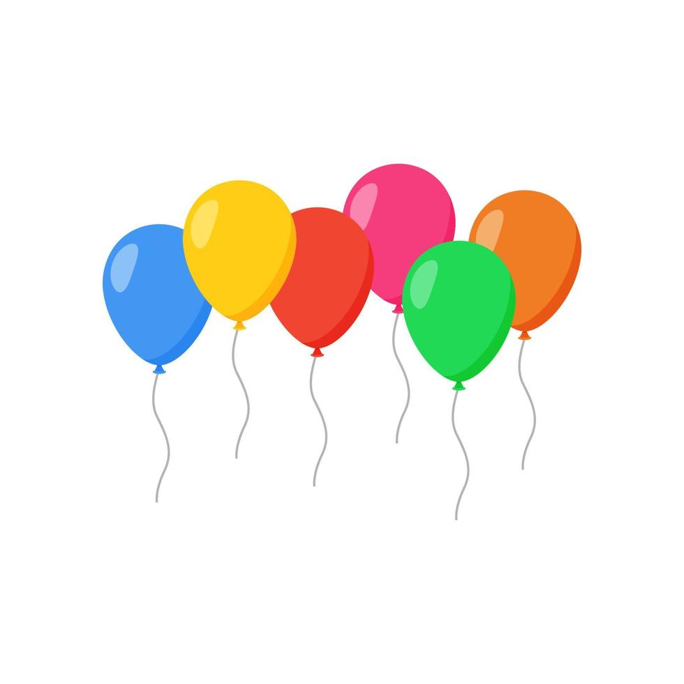 Balloon vector, Balloon flat design isolated on white baackground vector