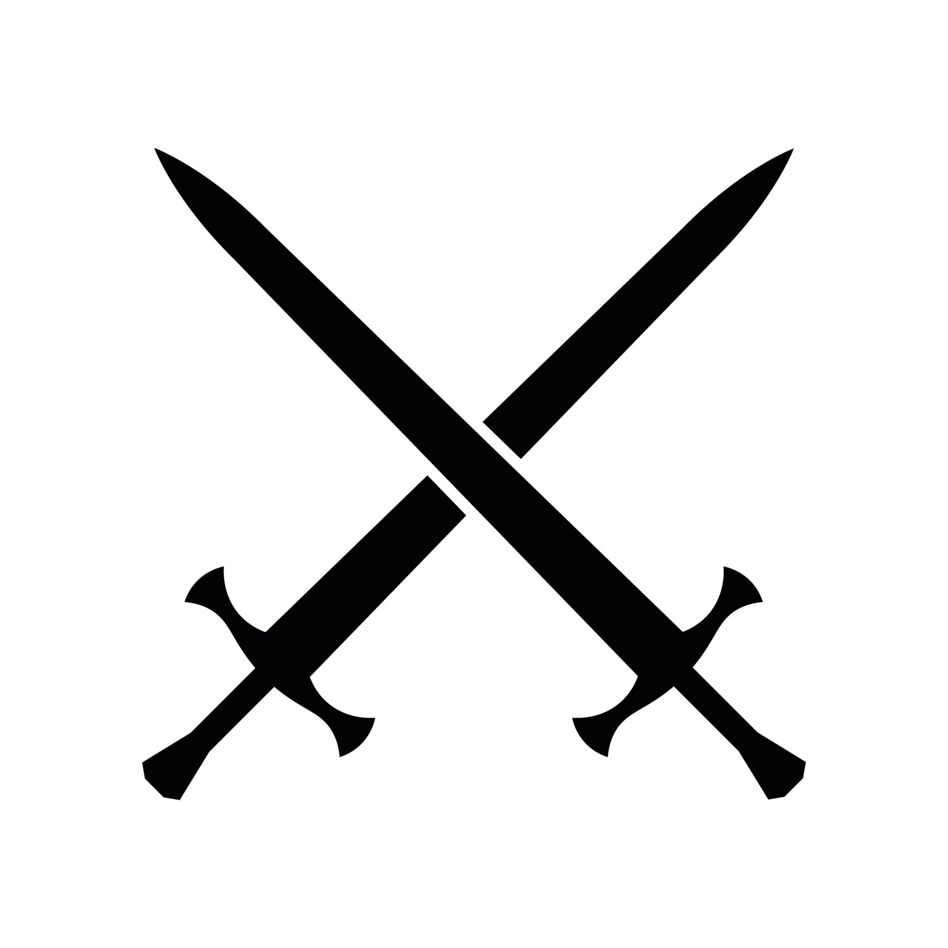 crossed sword vector isolated on white background 10873693 Vector Art
