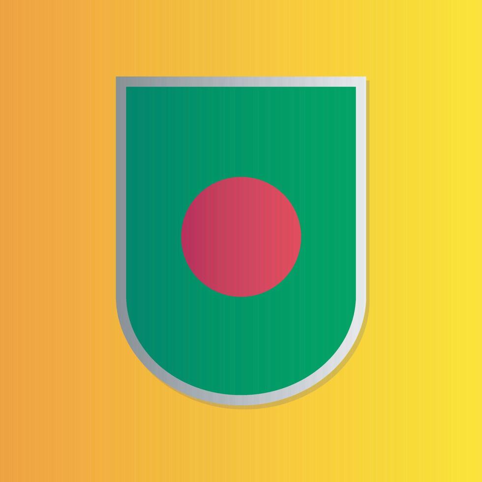 Bangladesh Flag Shield Logo Vector Illustration