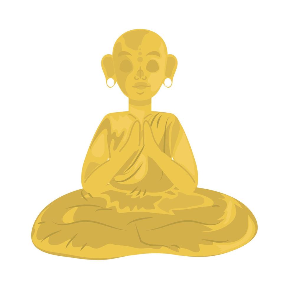 icono de la estatua de buda vector