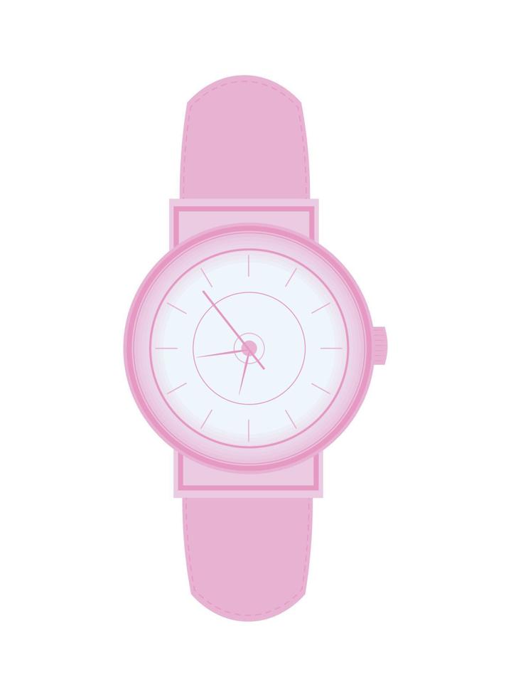 pink wristwatch icon vector