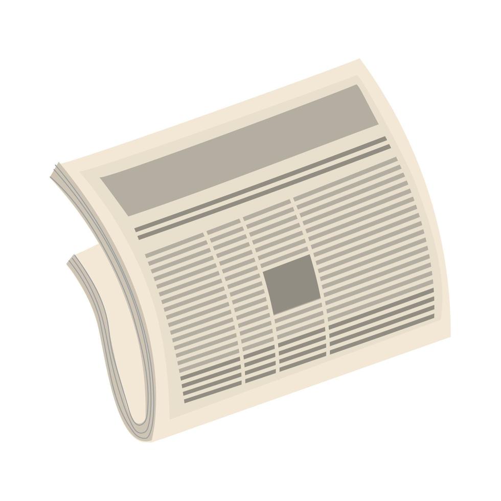 Newspaper flat icon vector