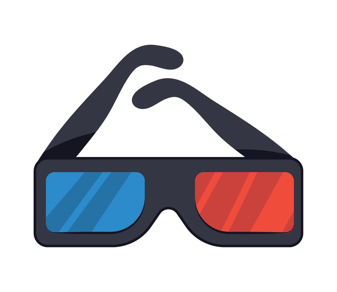 movie 3d glasses vector