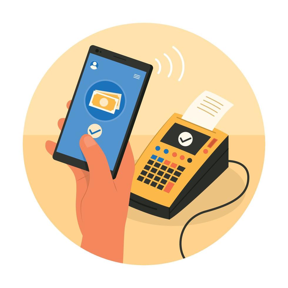 Contactless Payment Concept Illustration vector