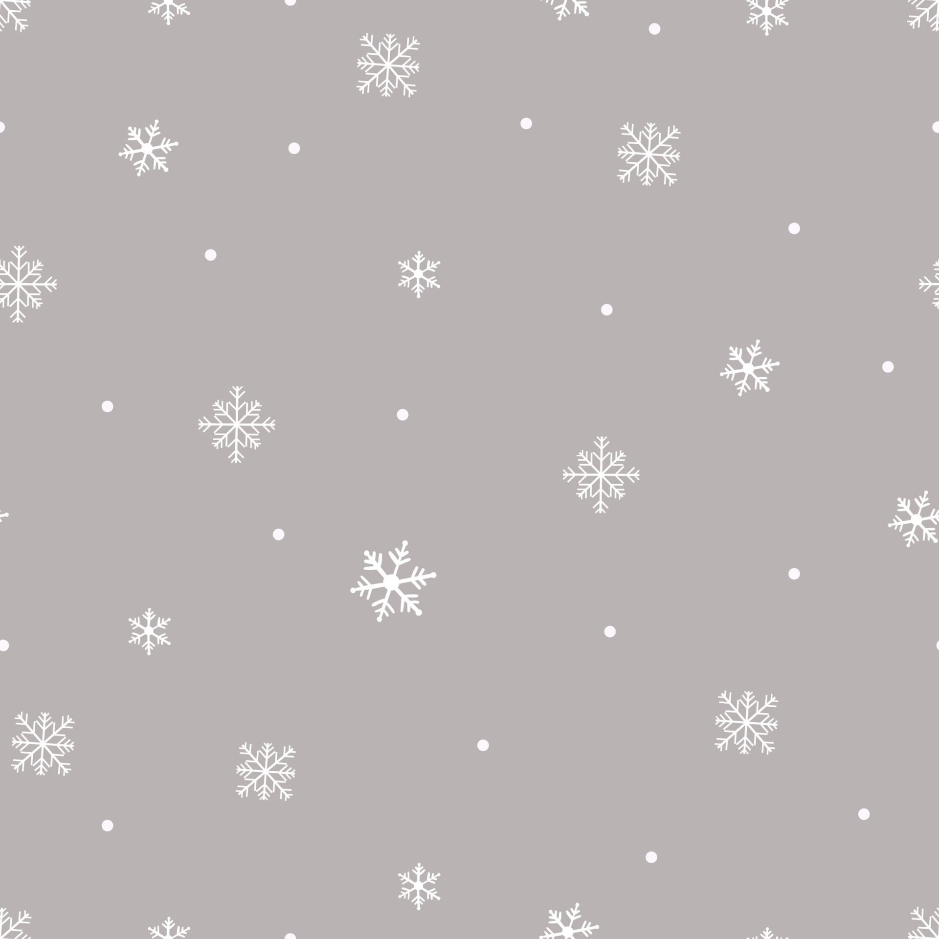 Snowflake pattern on grey,Vector Seamless cartoon of cold weather ...