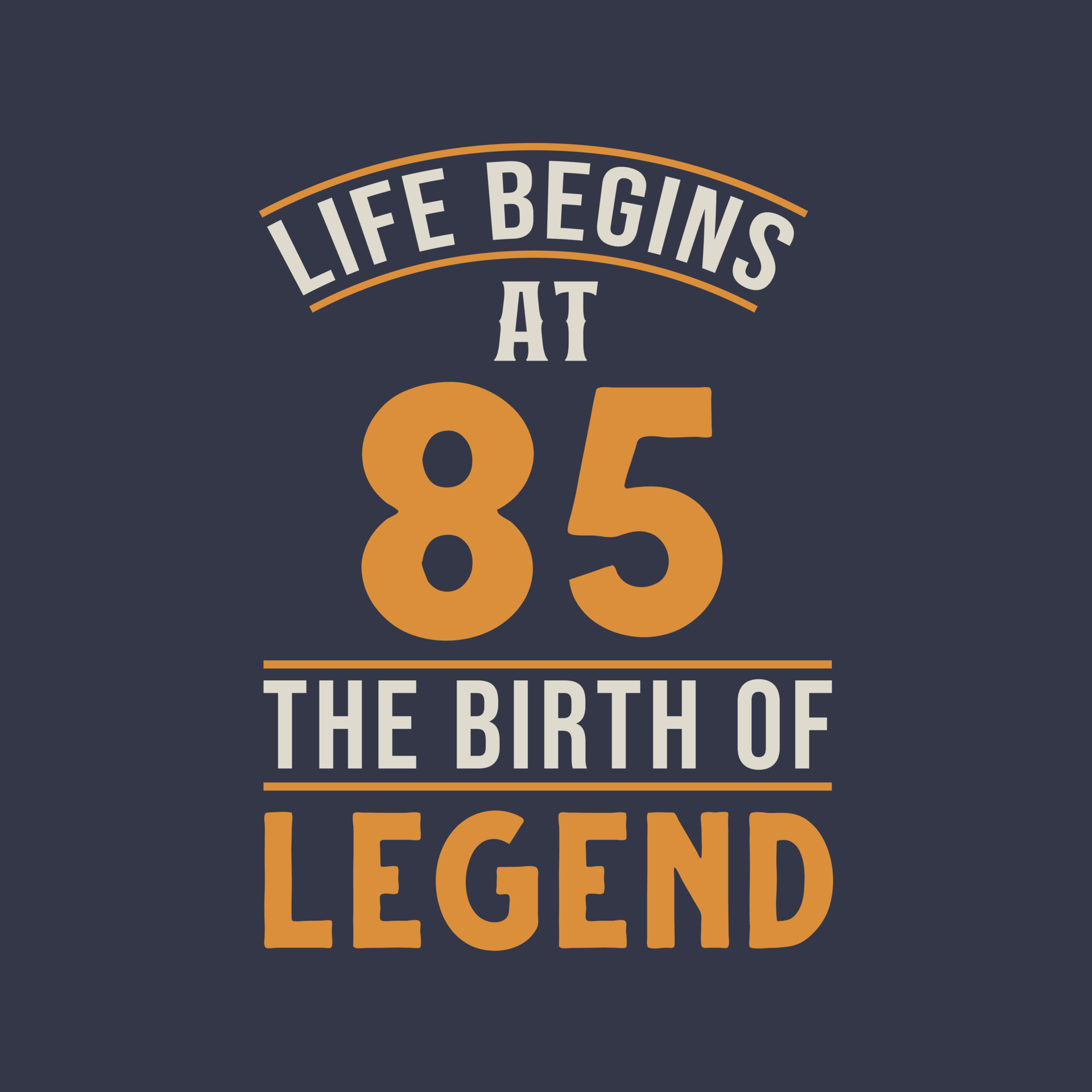Life begins at 85 the birthday of legend, 85th birthday retro vintage