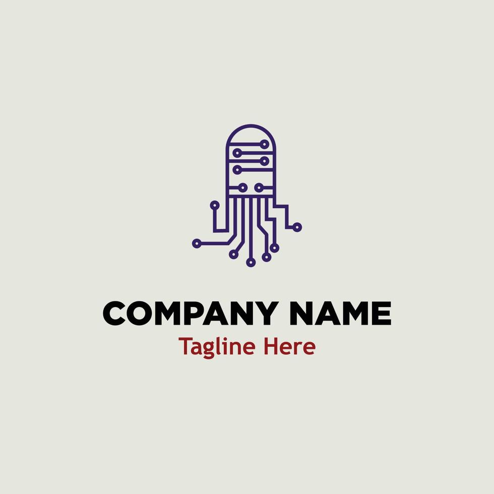 artificial intelligence logo design abstract vector