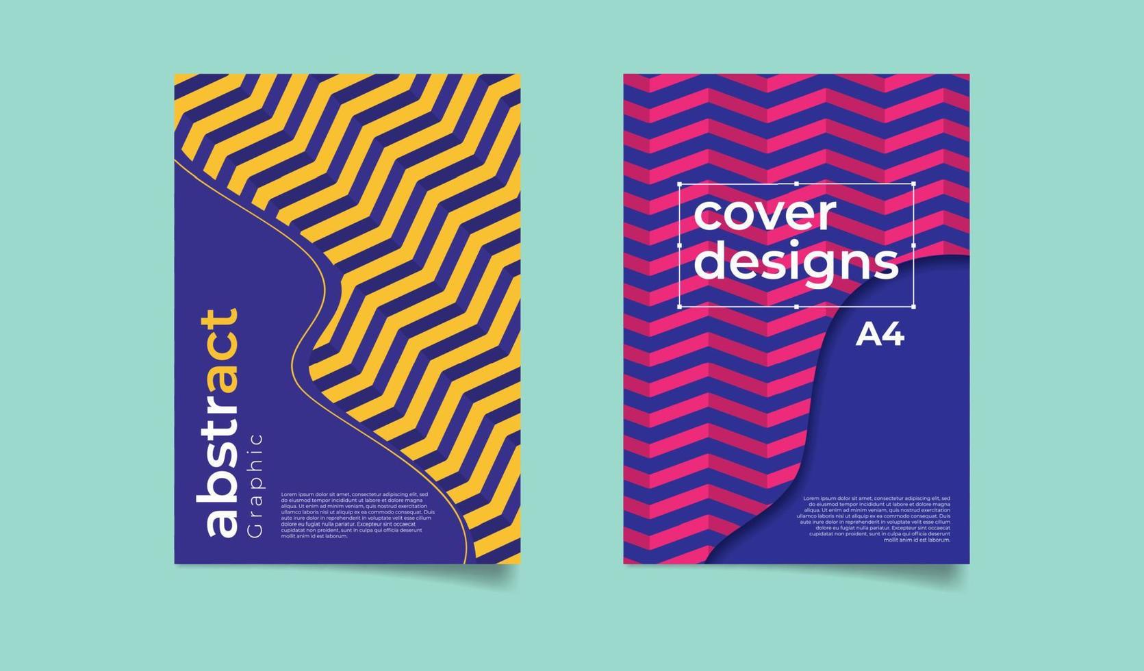 Abstract cover design background with zigzag chevron pattern. vector