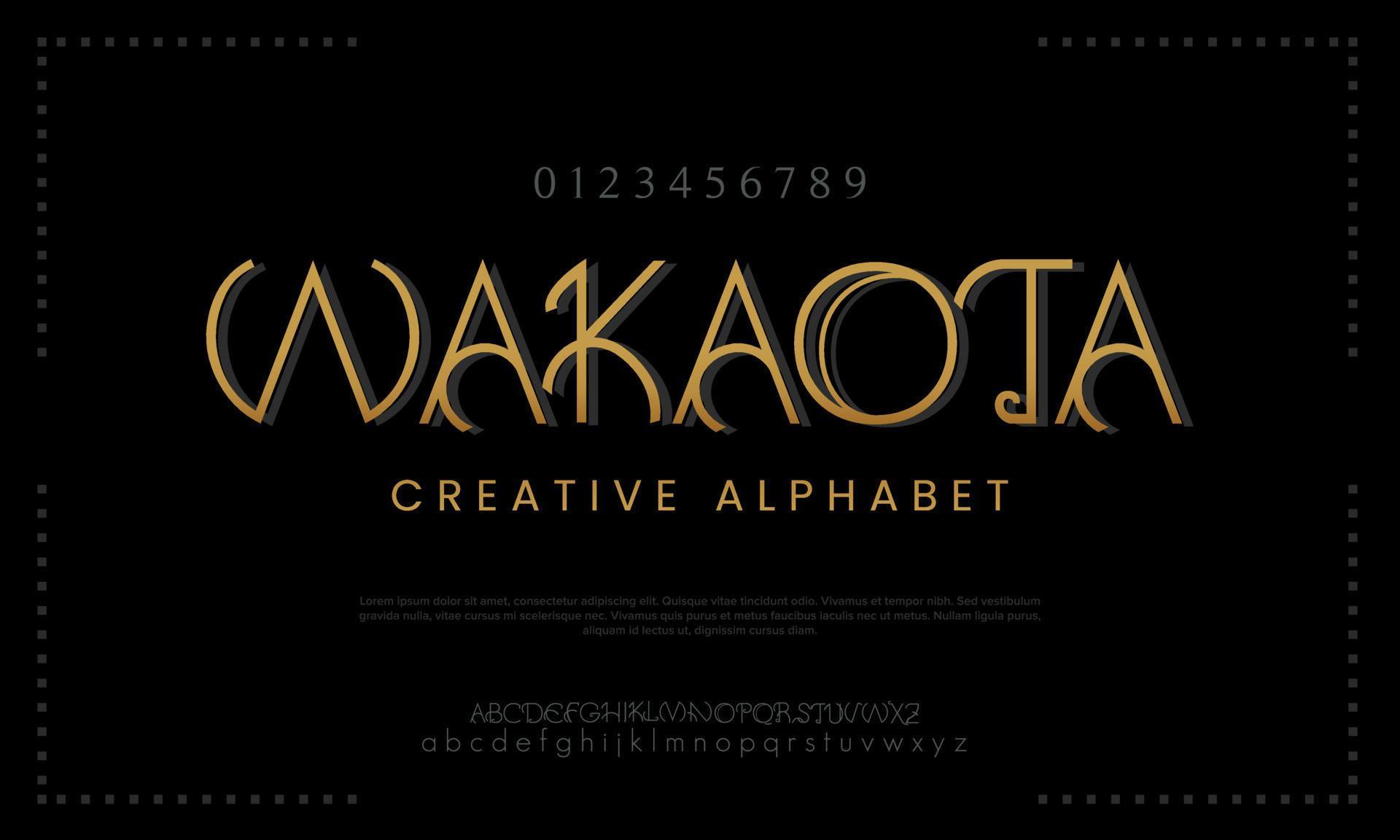 Luxury wedding alphabet number and letter font. elegant classic